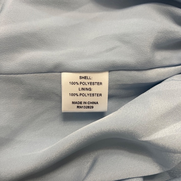 TULAROSA Natalie Mini Skirt in Baby Blue Revolve Smocked Waist Pull On SMALL - Picture 9 of 12